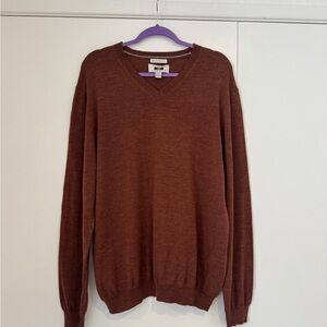 Joseph Abboud Men’s XXL Extra Fine Merino Wool Sweater | Burnt Orange